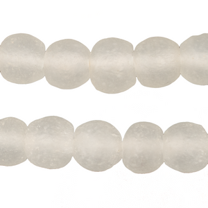 Clear Recycled Glass Beads (14mm)