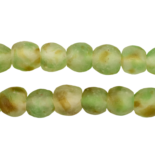 Earth Swirl Recycled Glass Beads (11mm)