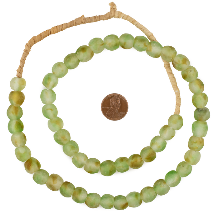 Earth Swirl Recycled Glass Beads (11mm)