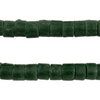 Dark Green Sandcast Cylinder Beads