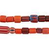 Red Medley Chevron Beads