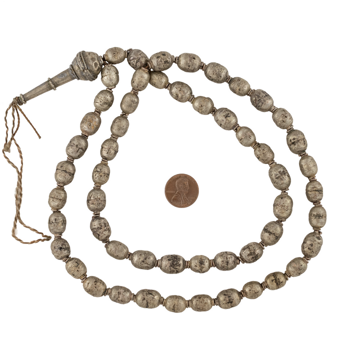 Old Silver Ethiopian Prayer Beads (No Tassel)