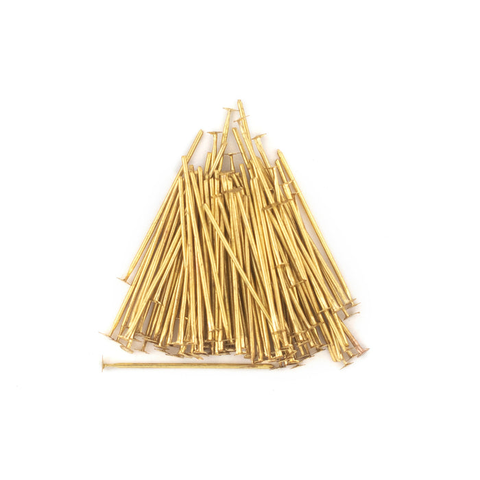 Gold 21 Gauge 1 Inch Head Pins (Approx 500 pieces) - The Bead Chest