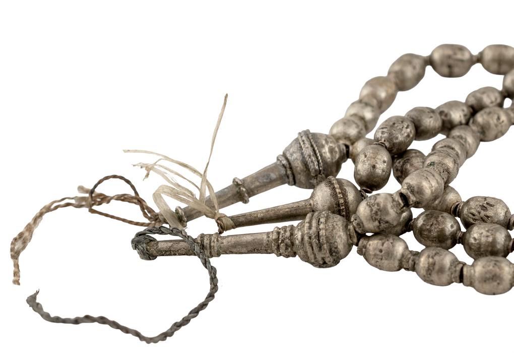 Old Silver Ethiopian Prayer Beads (No Tassel)