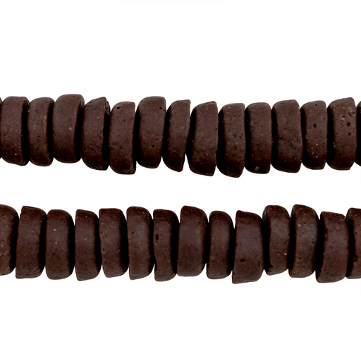 Brown Ashanti Saucer Beads (12mm) - The Bead Chest