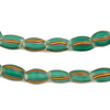 Green Aqua Stripe Watermelon Chevron Beads