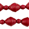 Blush Red Recycled Paper Beads from Uganda