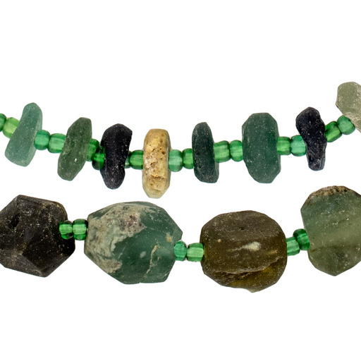Graduated Roman Glass Chunk Beads