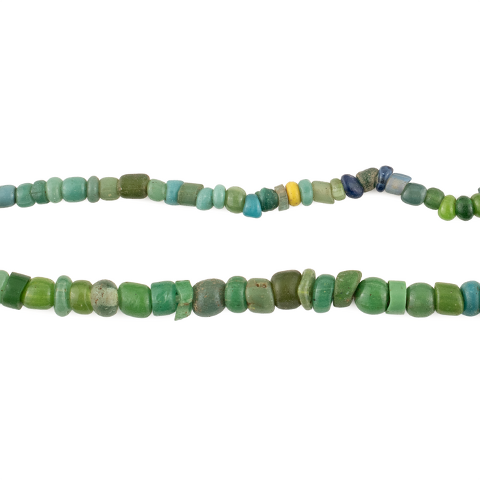 Green Ancient Djenne Nila Glass Beads