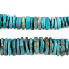Blue Graduated Disk Turquoise Beads (7-16mm)