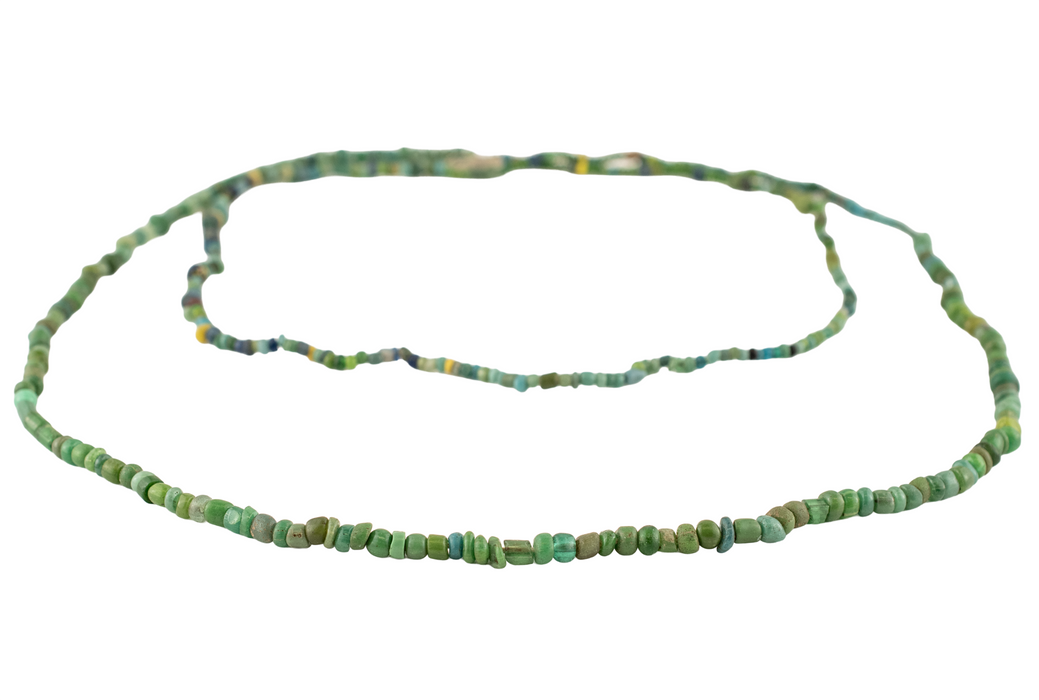Green Ancient Djenne Nila Glass Beads