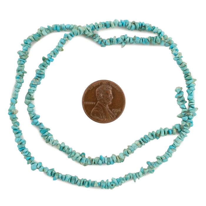 Blue Turquoise Chip Beads (4mm)