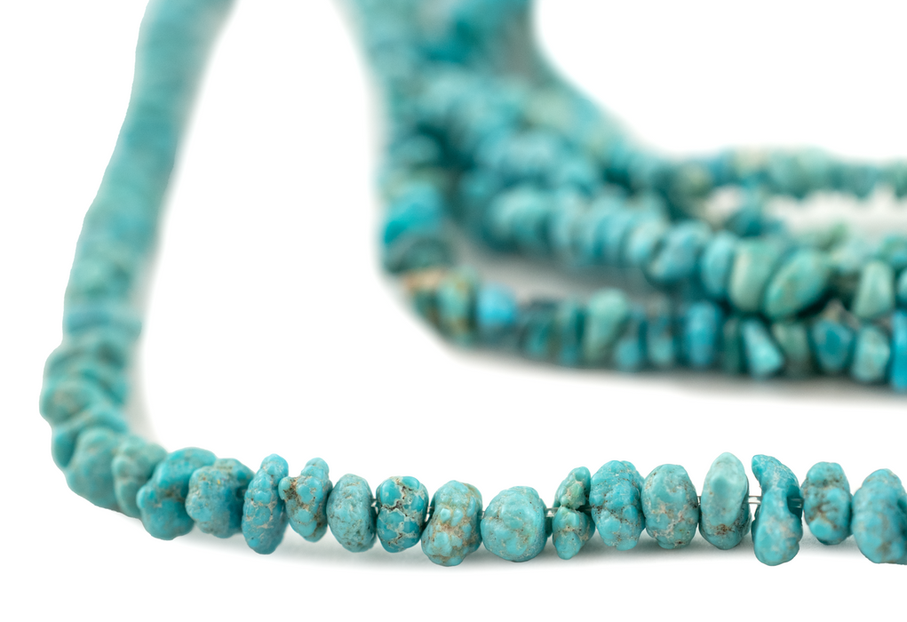 Blue Turquoise Chip Beads (4mm)