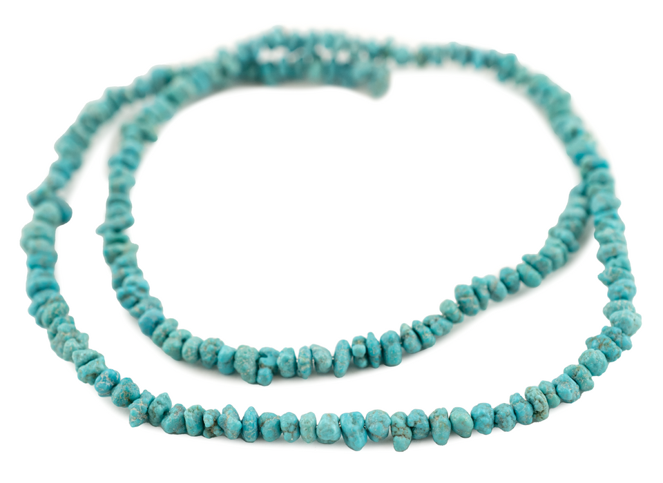 Blue Turquoise Chip Beads (4mm)