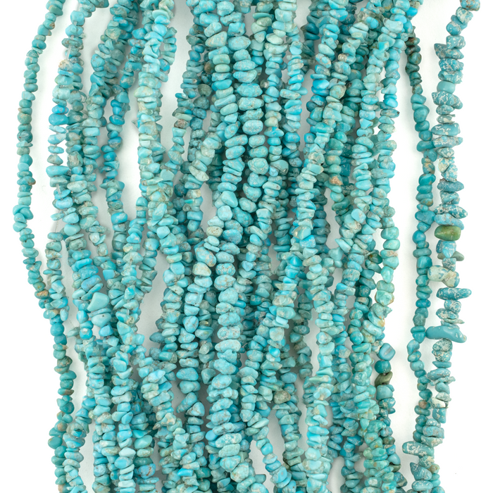 Blue Turquoise Chip Beads (4mm)
