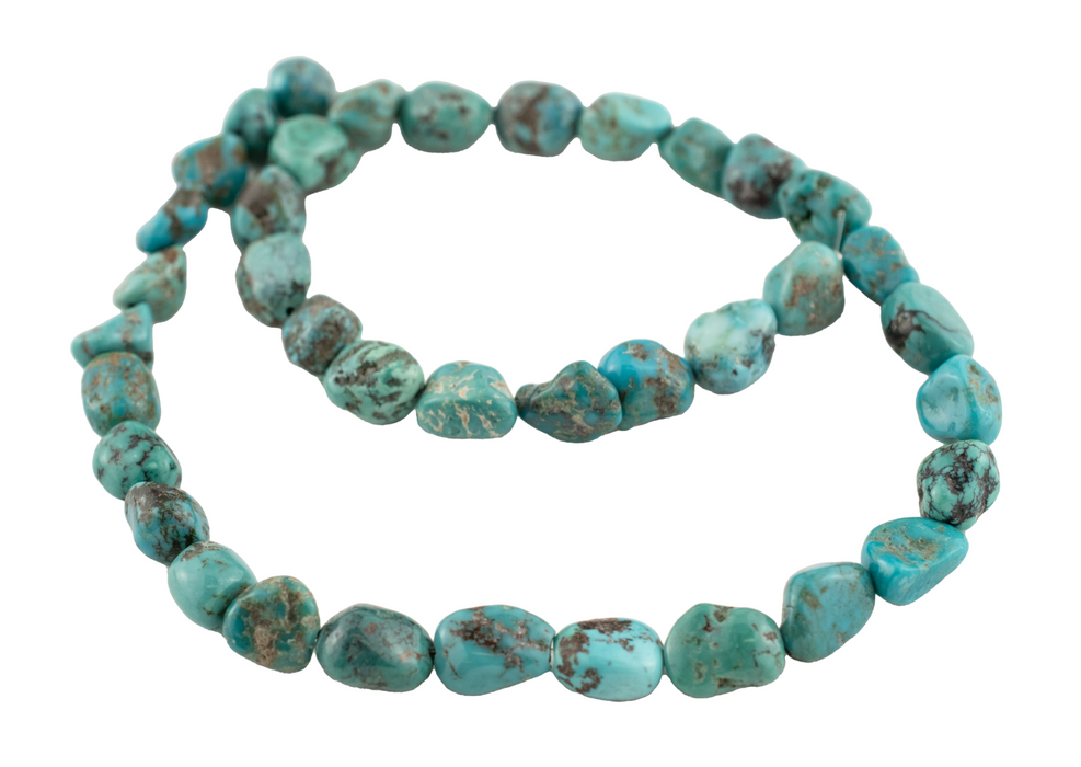 Aqua Turquoise Nugget Beads (7-8mm)