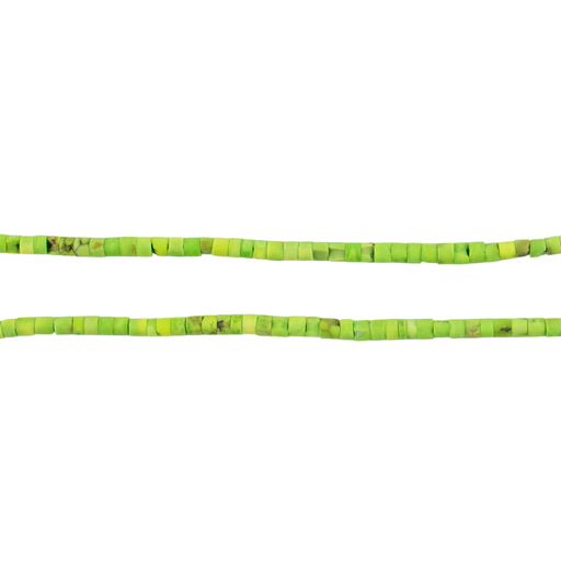 Lime Green Turquoise Style Heishi Beads (2mm)