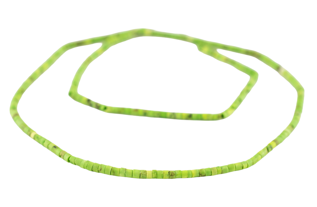 Lime Green Turquoise Style Heishi Beads (2mm)