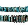 Blue Graduated Disk Turquoise Beads