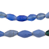 Rare Antique Multicolor Russian Blue Oval-Shaped Beads #16558