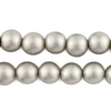 Antiqued Silver Round Natural Wood Beads (12mm)