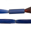 Rare Antique Multicolor Russian Blue Elongated Tube Beads #16559
