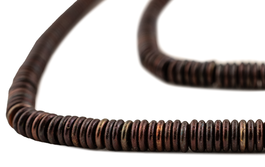 Smooth Extra Large Midnight Copper Heishi Beads (6mm)
