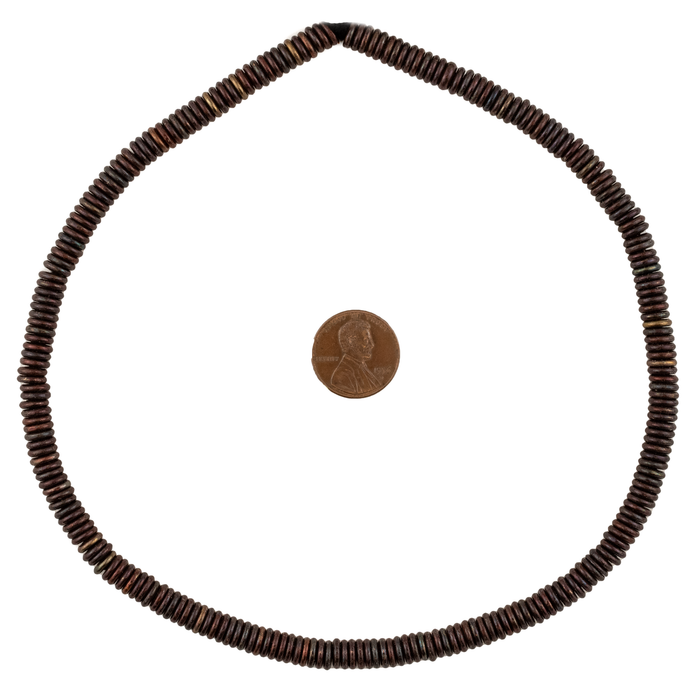 Smooth Extra Large Midnight Copper Heishi Beads (6mm)