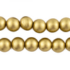 Yellow Gold Round Natural Wood Beads (12mm)