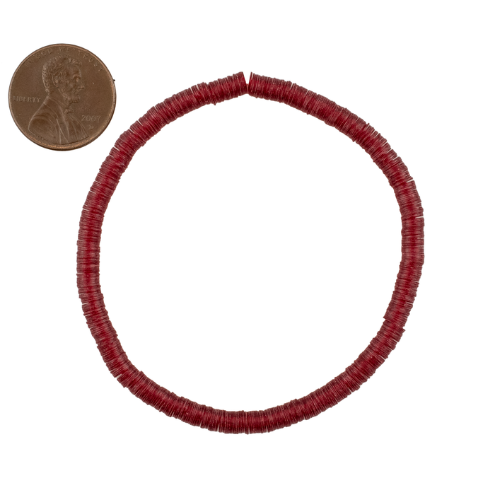 Translucent Red African Vinyl Stretch Bracelet