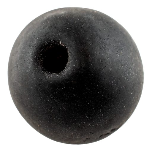 Super Jumbo Black Recycled Glass Bead (33mm)