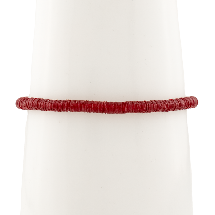 Translucent Red African Vinyl Stretch Bracelet