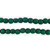 Clover Green Round Natural Wood Beads (6mm)
