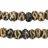 Black & Yellow Antique Venetian Rattlesnake Beads #16574