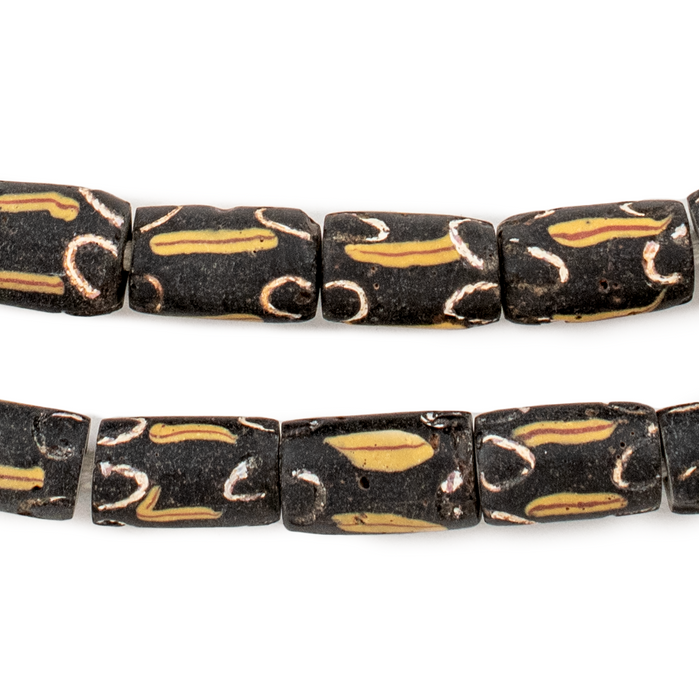 Black Tone Matching Antique Venetian Trade Beads #16580