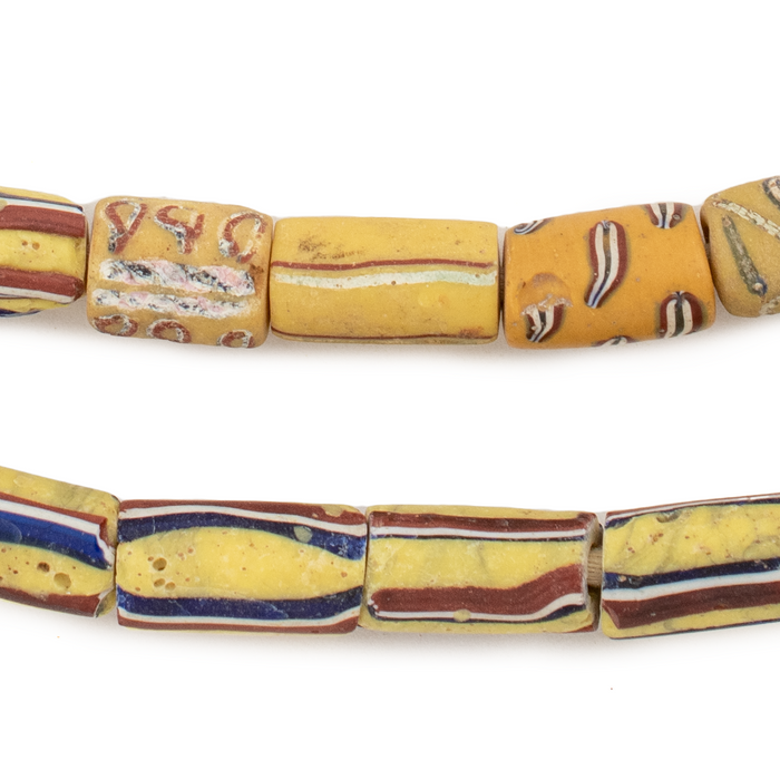 Yellow Assorted Antique Venetian Trade Beads #16578