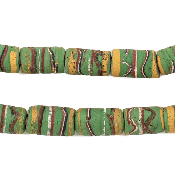 Green Matching Fancy Antique Venetian Trade Beads #16577