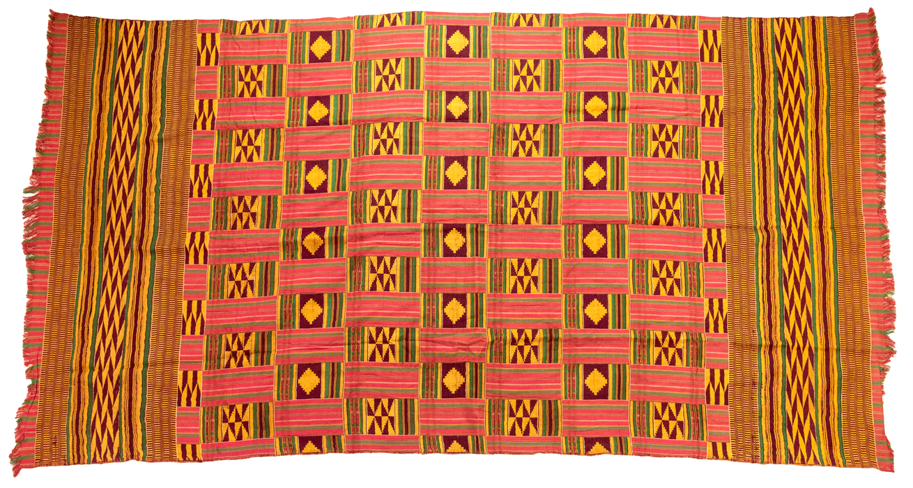 African Ashanti Kente Cloth #17544