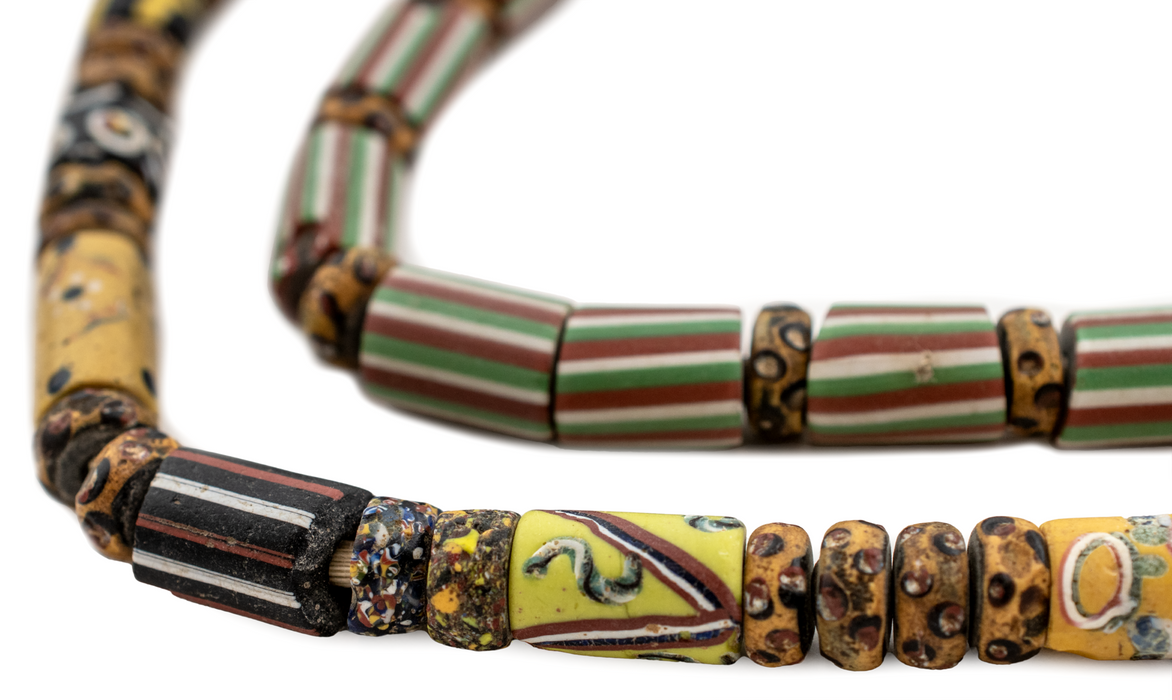 Assorted Antique Venetian Mixed Trade Beads #16592 (Long Strand)