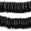 Black Disk Coconut Shell Beads (20mm) (5 Pack)