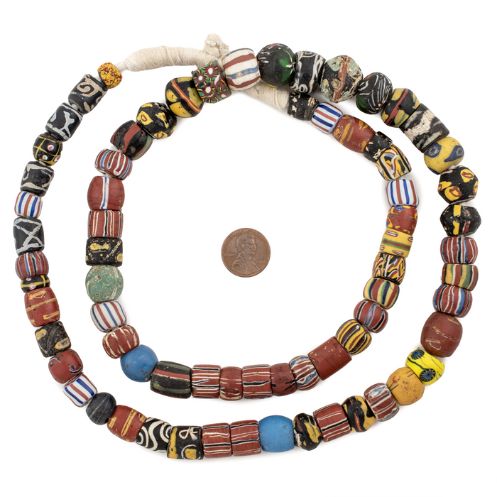 Jumbo Assorted Antique Mixed Trade Beads #16594