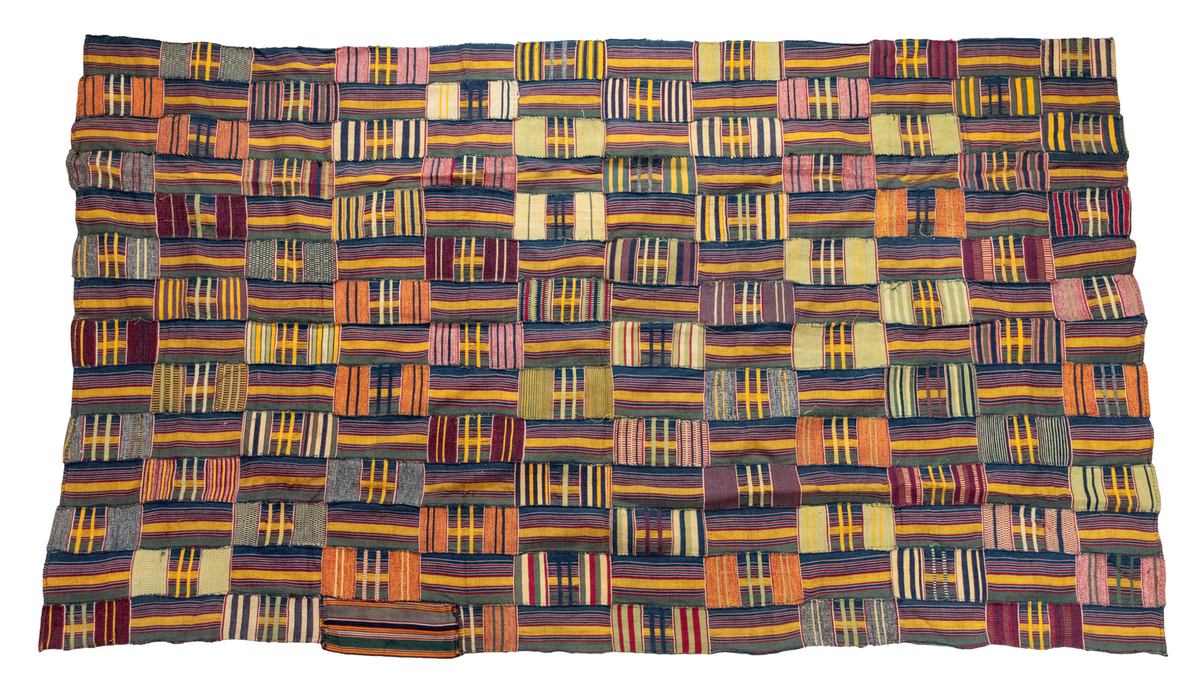 African Ashanti Kente Cloth #17542