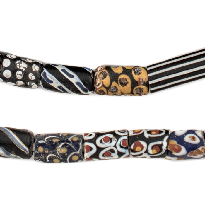 Antique Fried-Egg Assorted Venetian Trade Beads #16595 (Long Strand)