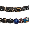 Assorted Black Antique Venetian Mixed Trade Beads #16598