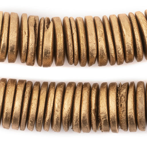 Gold Disk Coconut Shell Beads (20mm) (10 Pack)