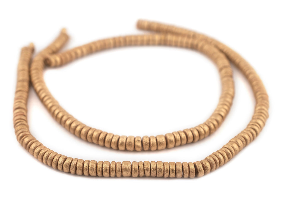 Gold Disk Coconut Shell Beads (8mm) (10 Pack) - The Bead Chest