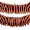 Light Brown Disk Coconut Shell Beads (20mm) (5 Pack)