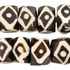 Eye Batik Bone Beads (Faceted)