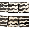 Zig-zag Batik Bone Beads (Flags)