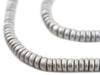 Silver Disk Coconut Shell Beads (8mm) (10 Pack) - The Bead Chest